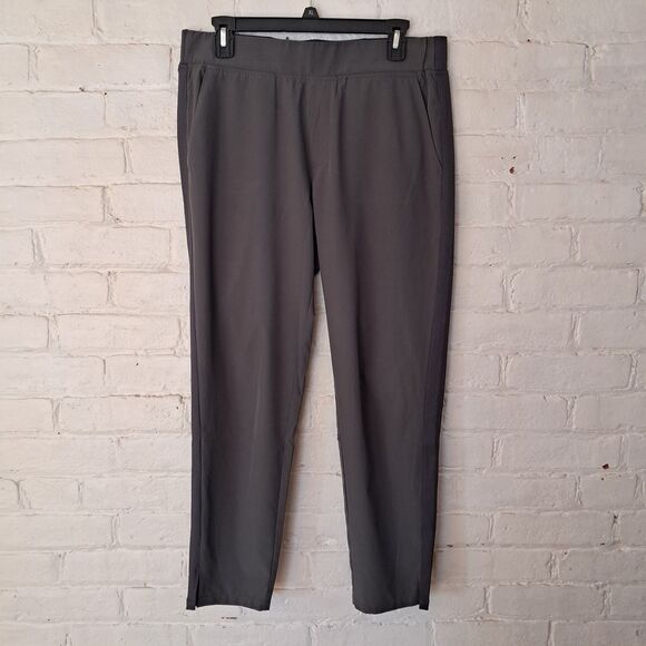 Quince Pants - Quince Grey Performance Tech Ankle Pants Women Size M Pockets Commuter Stretch